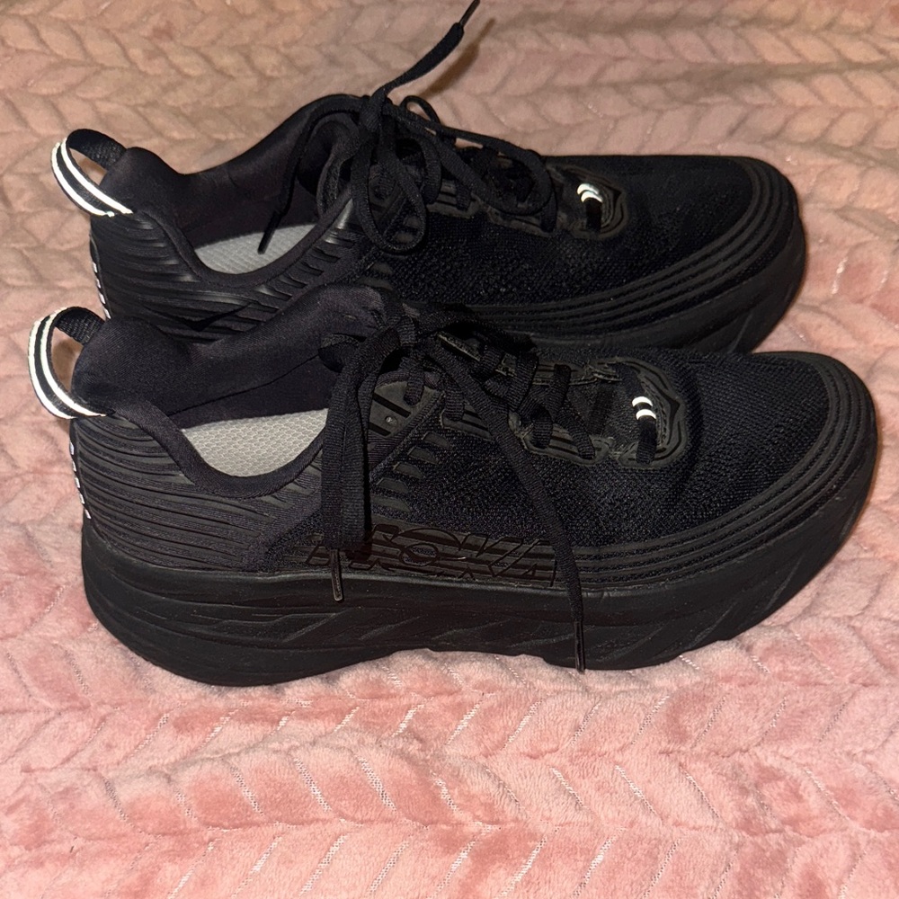 Hoka One One Black Lace-Up Sneakers